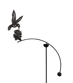 Hummingbird Single Ball Garden Wind Spinner/Rocker